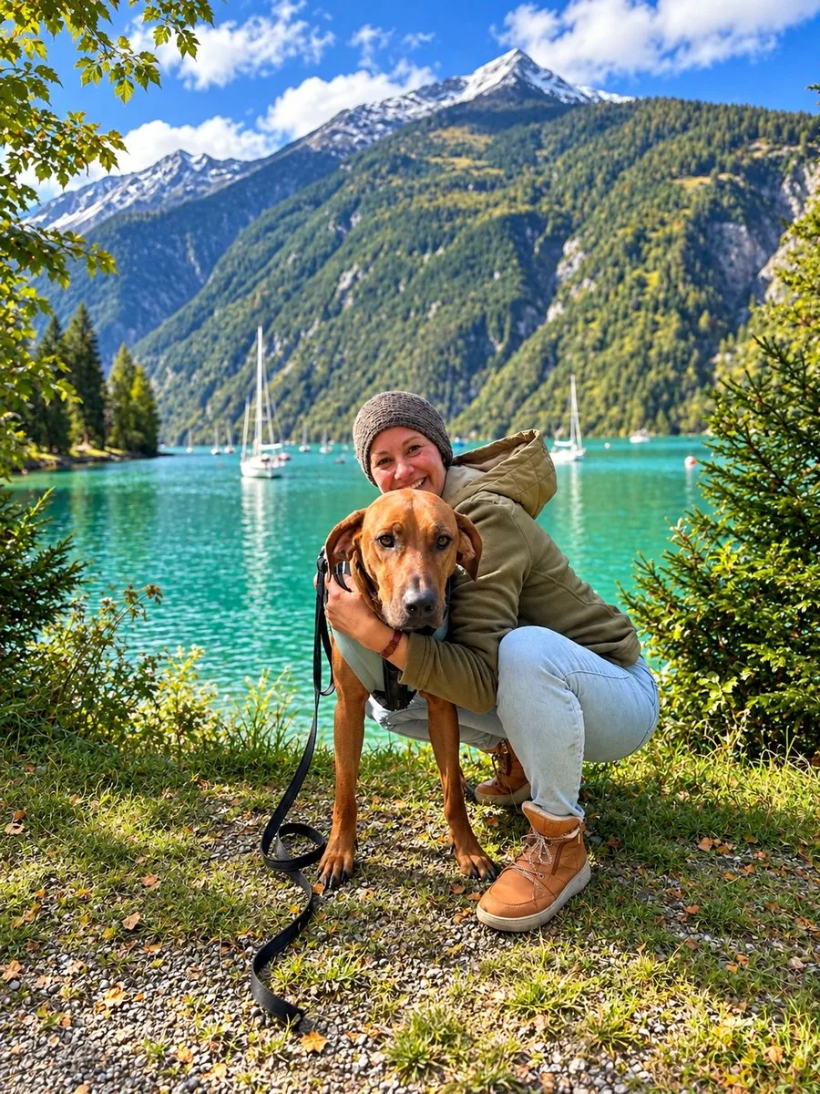 Ellen mit Enyeto am See